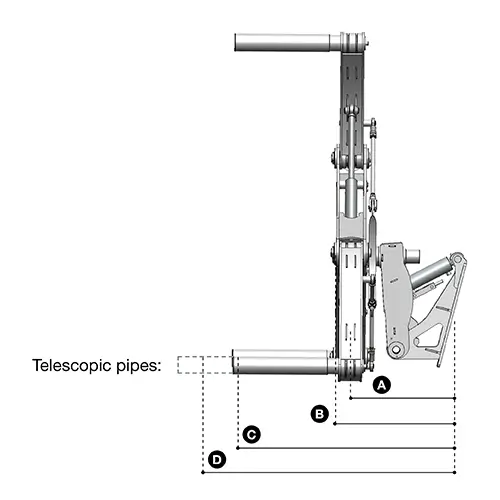 Easy Gripper 2160 with 30 degree tilt module - spec drawing