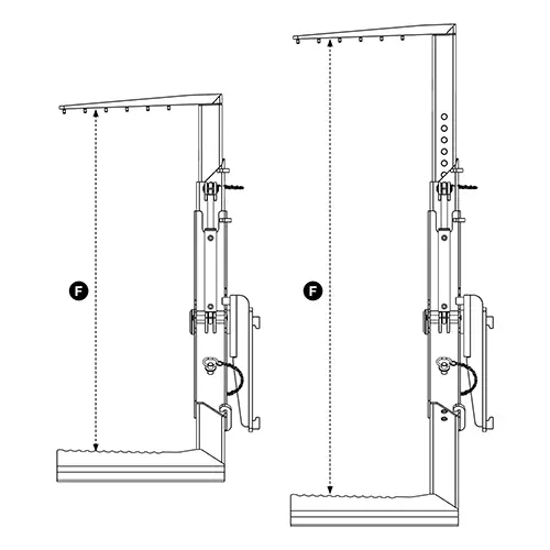 Easy Gripper Loader - long gripping arms - spec drawing